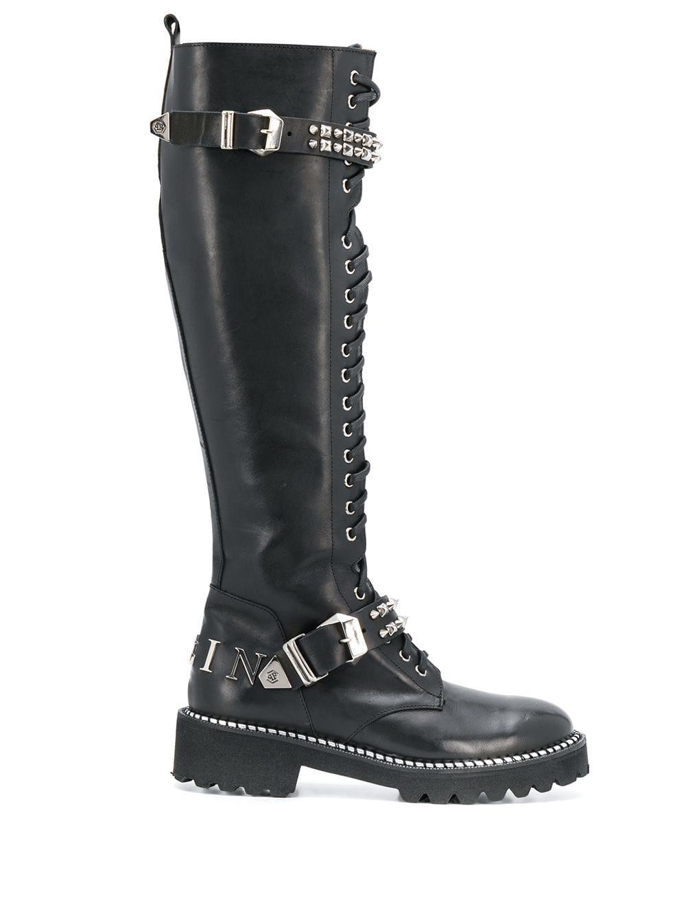 philipp plein thigh high boots