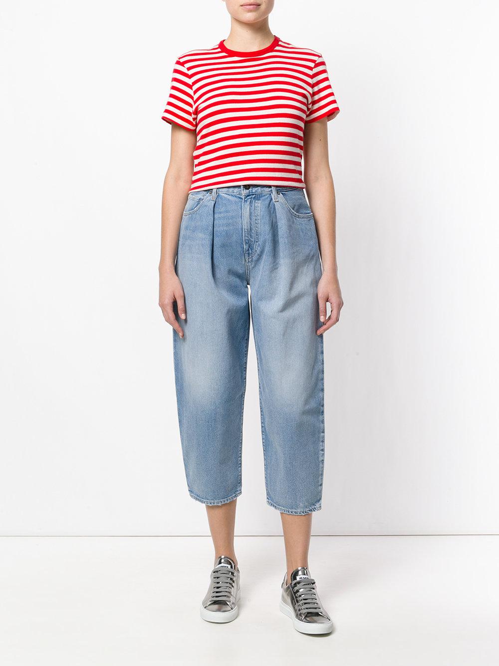 Levi's Denim Barrel Wide Leg Cropped Jeans in Blue Lyst
