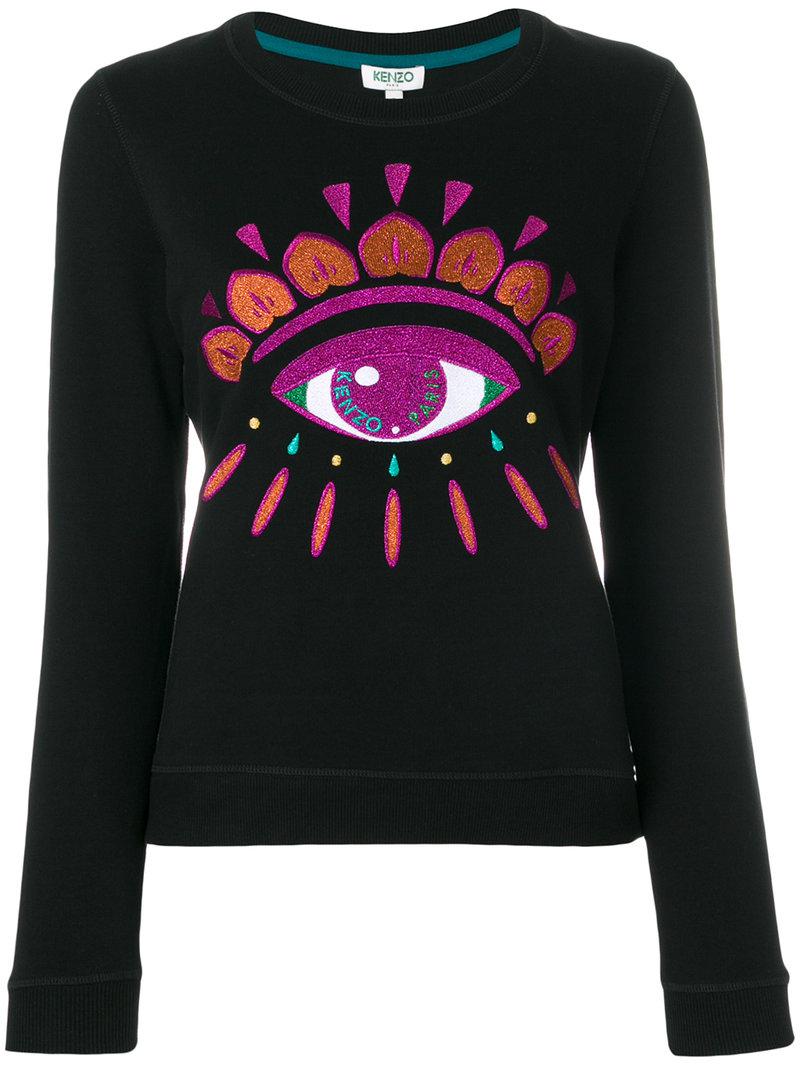 Kenzo Eye Embroidered Sweatshirt in Black
