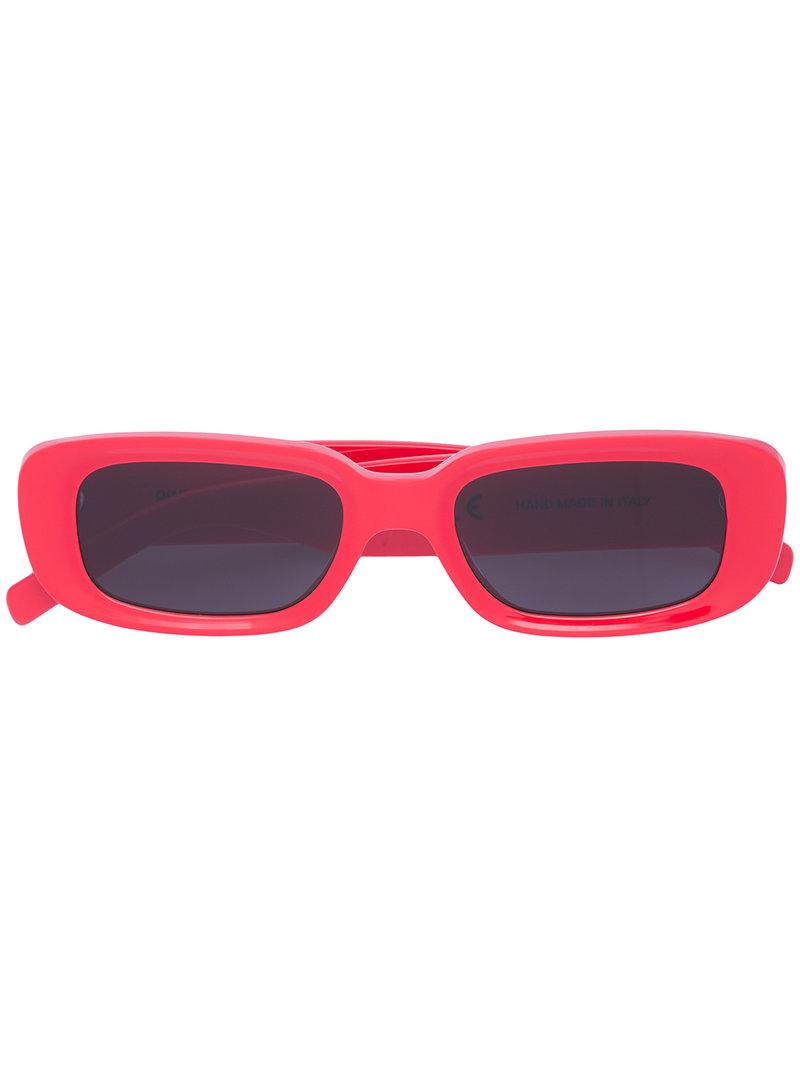 square red sunglasses