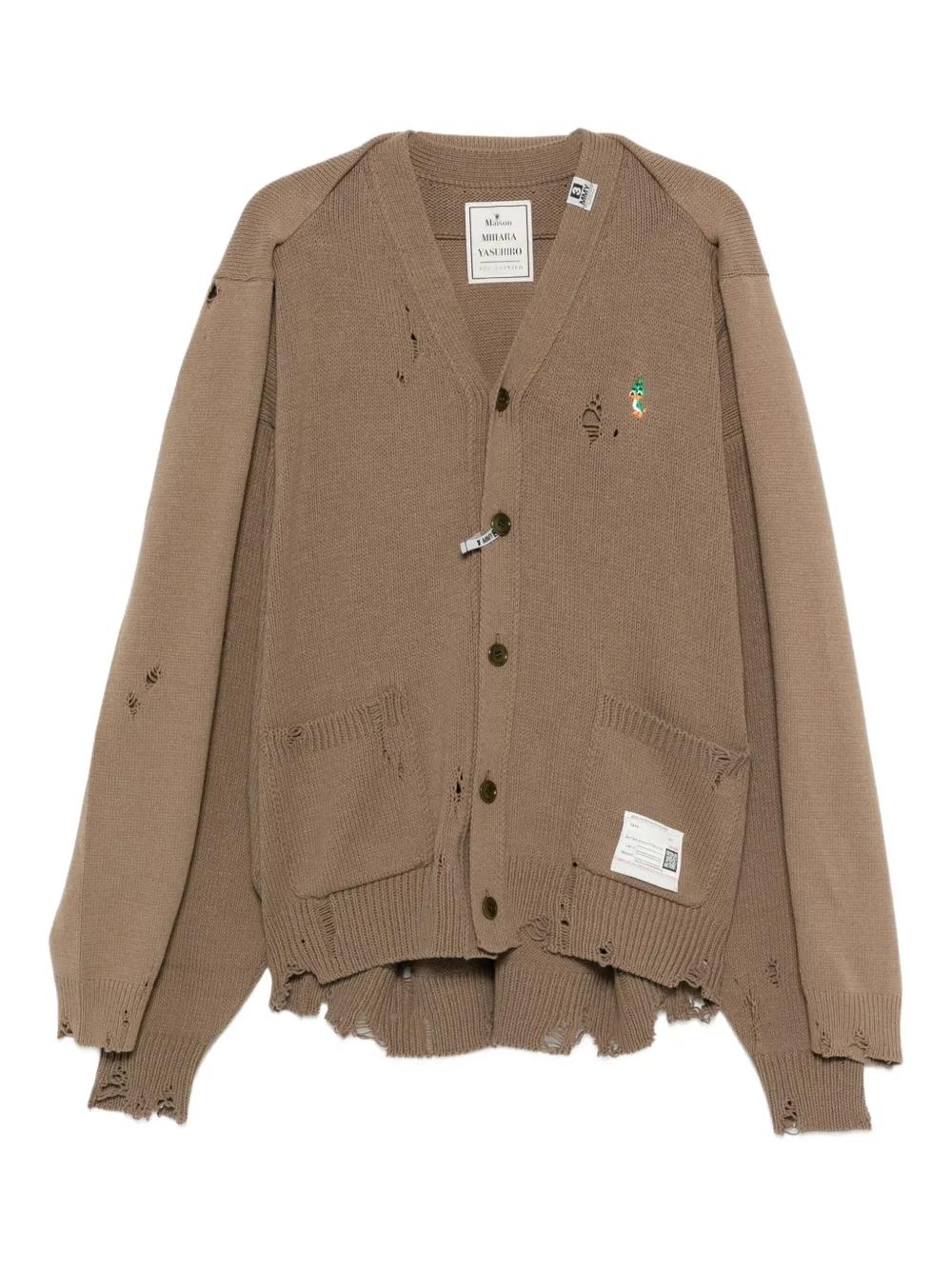 メンズ Maison Mihara Yasuhiro ショール カーディガン ブラウン | Lyst