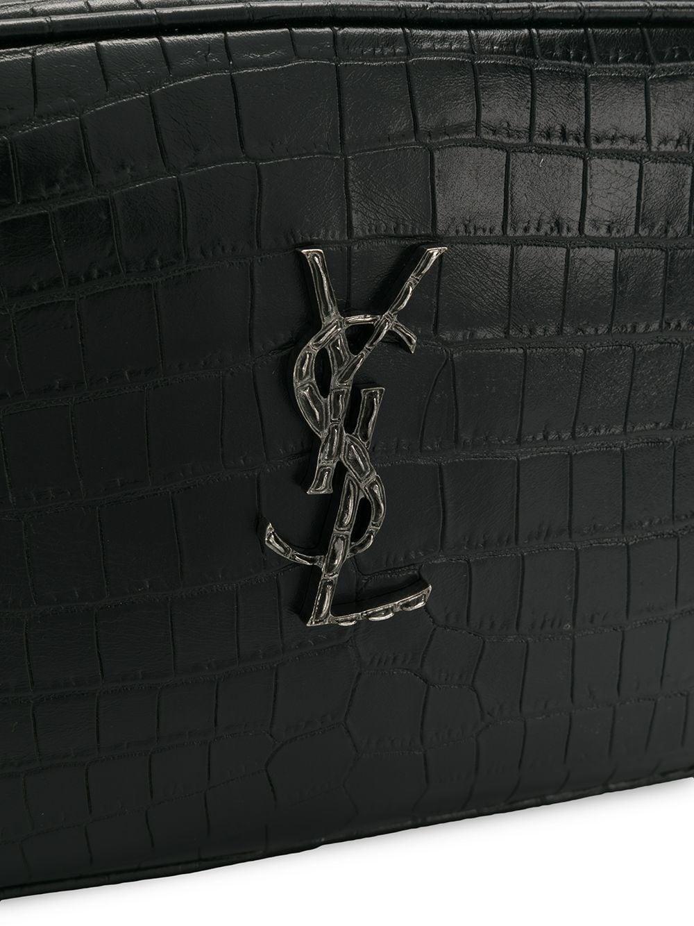 Saint Laurent Crocodile Embossed Lou Camera Bag in Black Lyst Canada