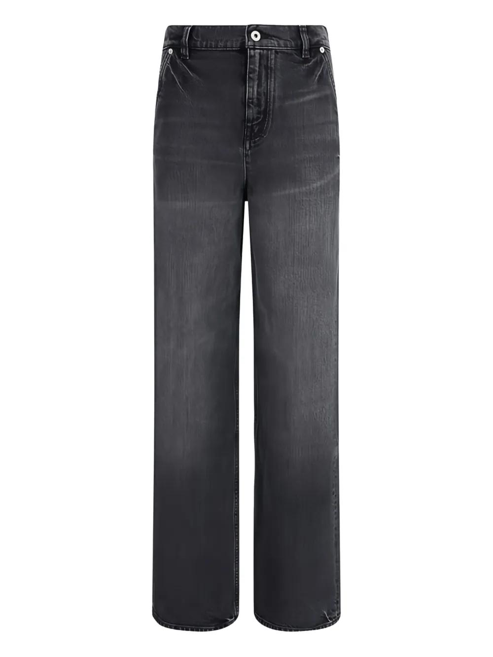デニム・ジーパン Kenzo Bleach Denim Straight Jeans With Tapered Leg Kenzo Bleach Wash Straight Leg Jeans In Blue - 45% Off