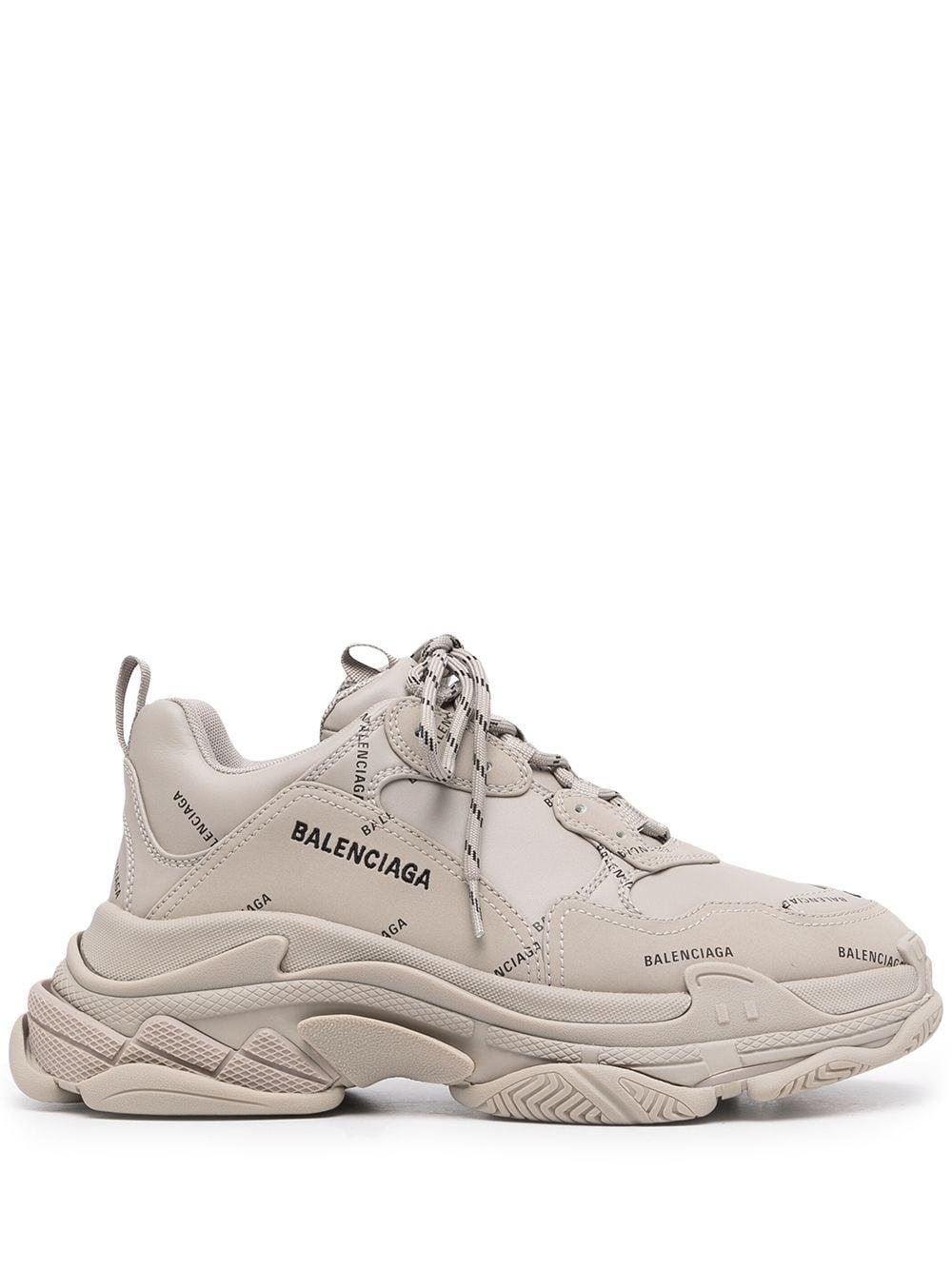 BALENCIAGA Triple S logoembroidered faux leather faux nubuck and mesh  sneakers  NETAPORTER