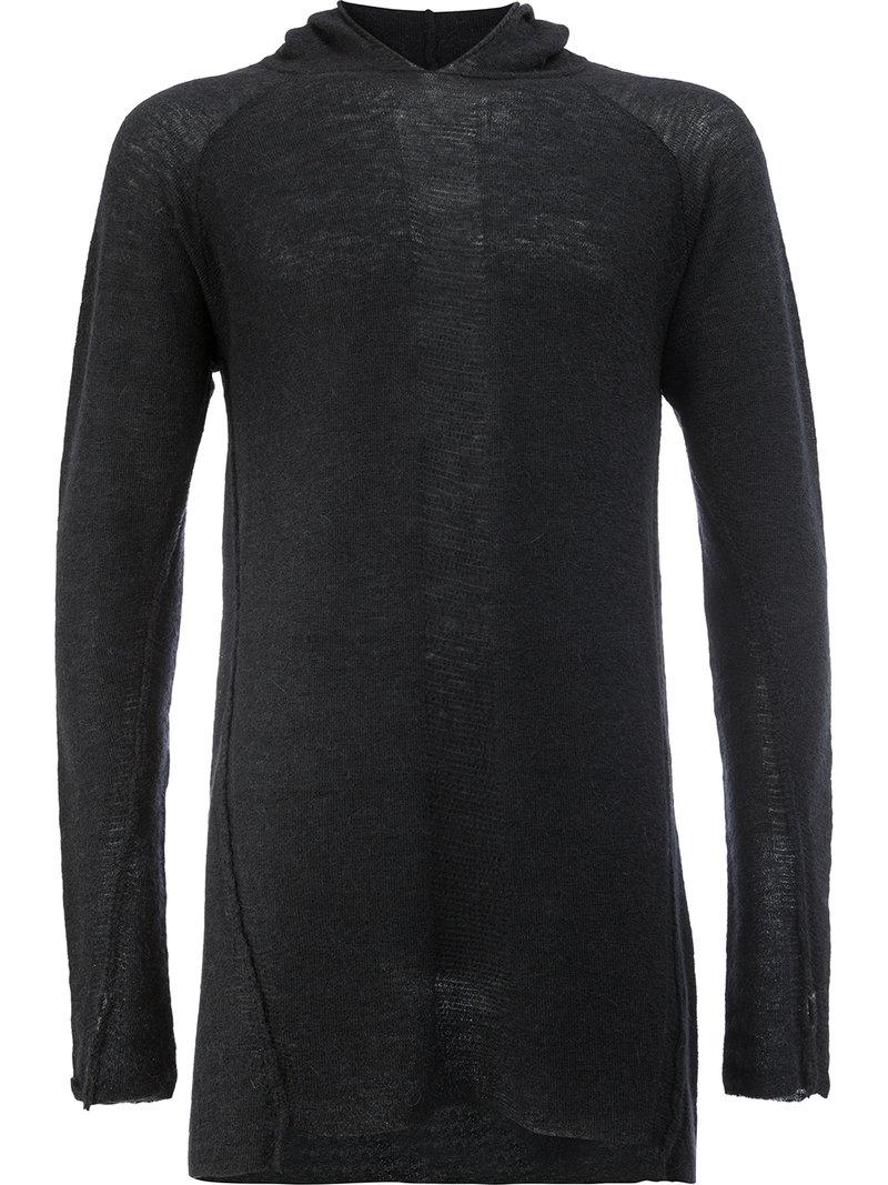 mens black hooded jumper