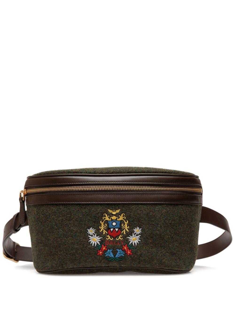 Bally Alpine Flower Embroidered Belt Bag in Black for Men Lyst UK