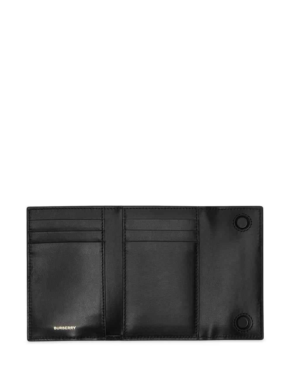 Burberry Horseferry Print Leather Folding Wallet in Black - Lyst