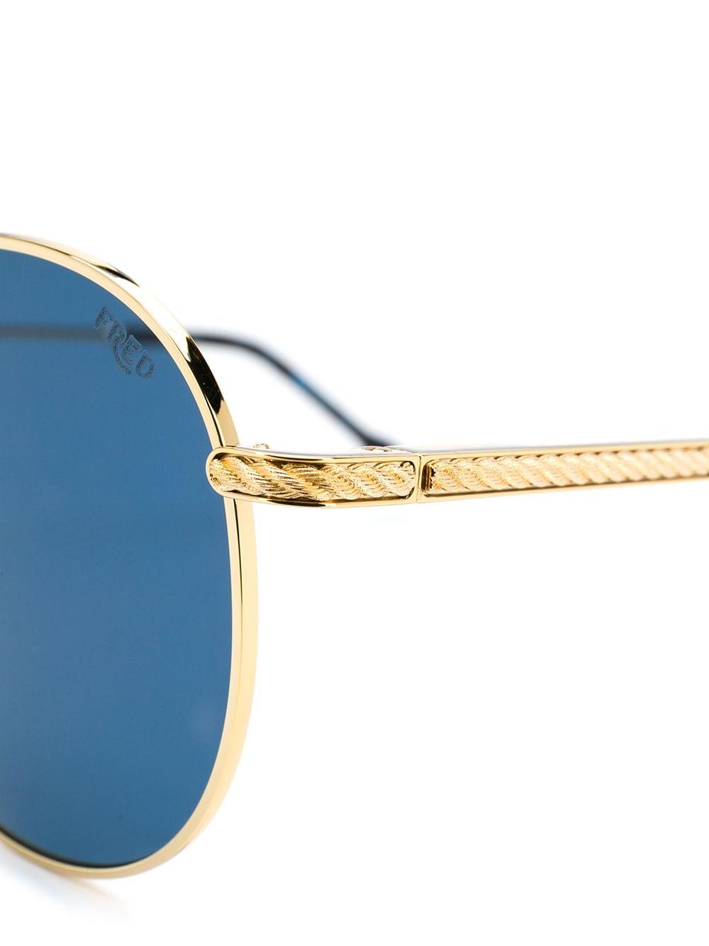 Fred Force 10 Aviator Sunglasses in Metallic for Men | Lyst