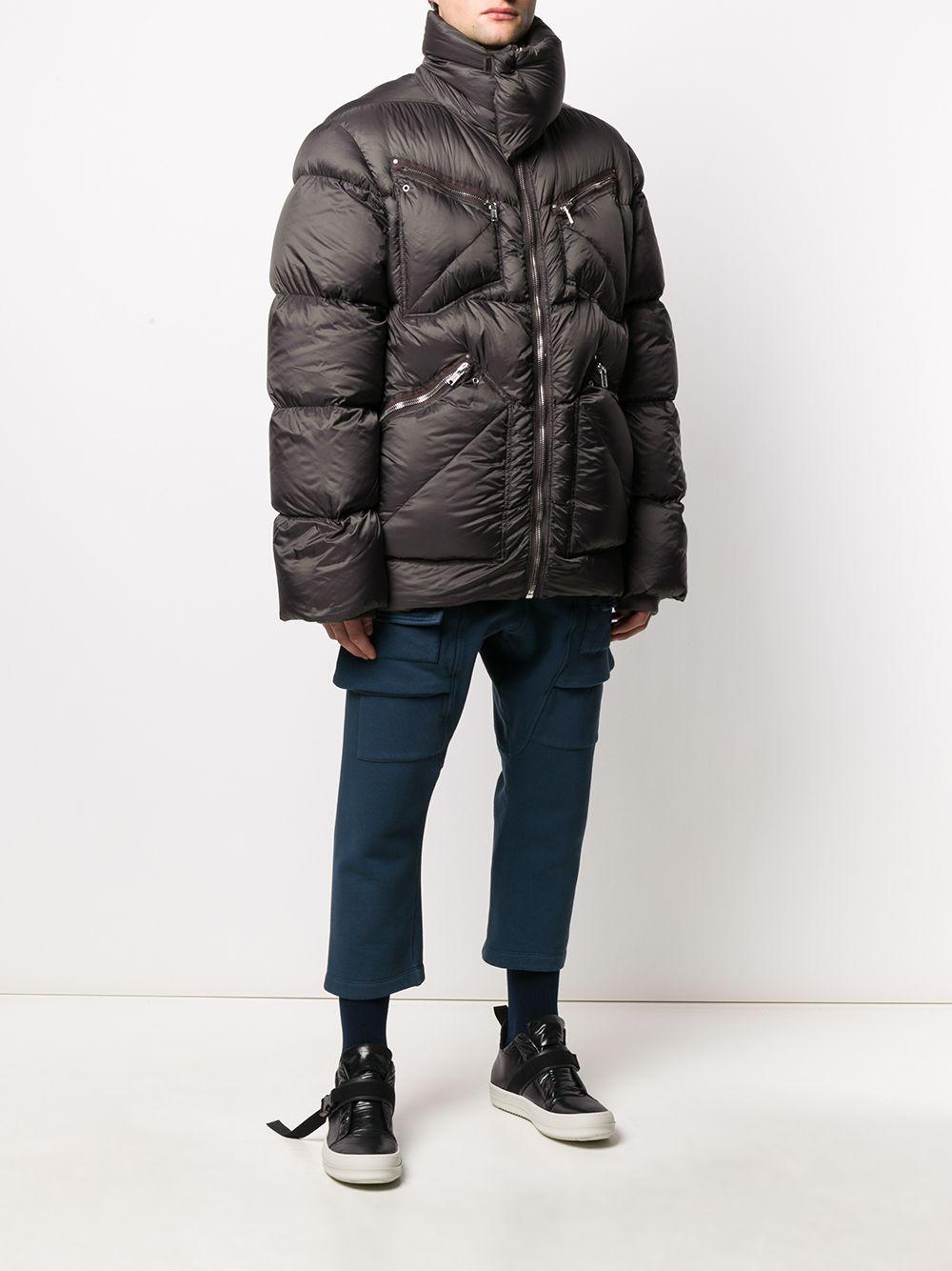 Rick Owens Synthetic Oversized Funnel Neck Puffer Jacket in Brown for ...