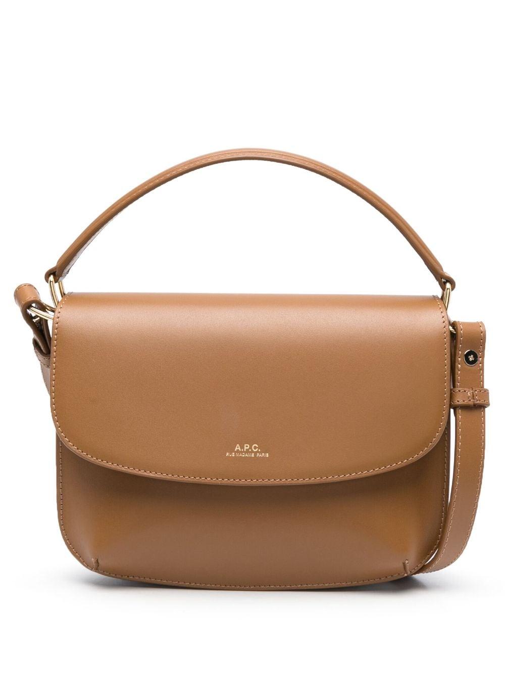 A.P.C. Sarah Leather Shoulder Bag in Brown | Lyst