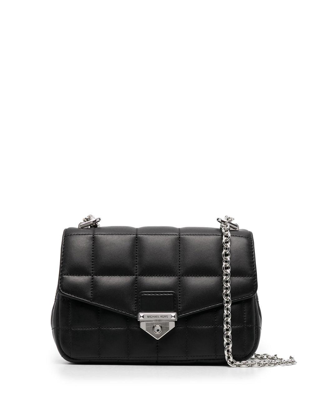 MICHAEL Michael Kors Soho Quilted Chain Shoulder Bag in Black | Lyst