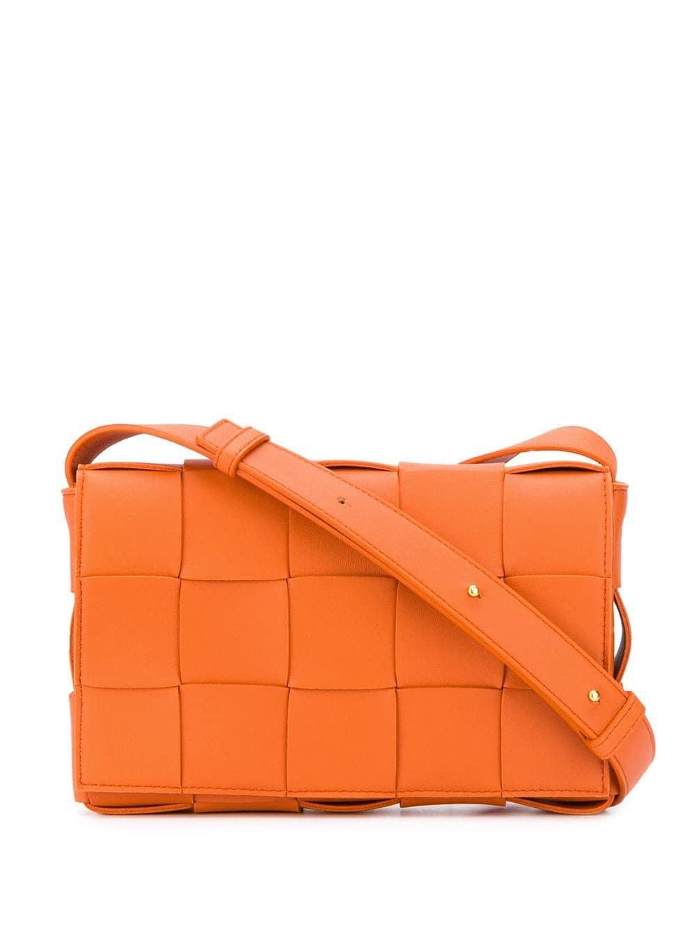 Bottega Veneta Cassette Bag in Orange | Lyst