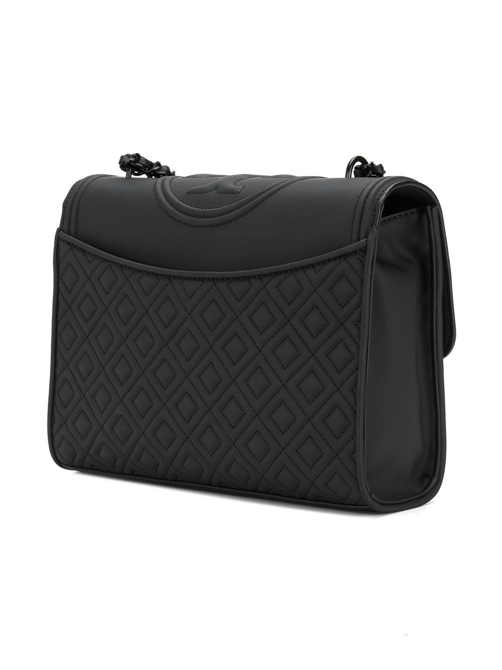 Tory Burch Leather Fleming Matte Crossbody Bag in Black Lyst