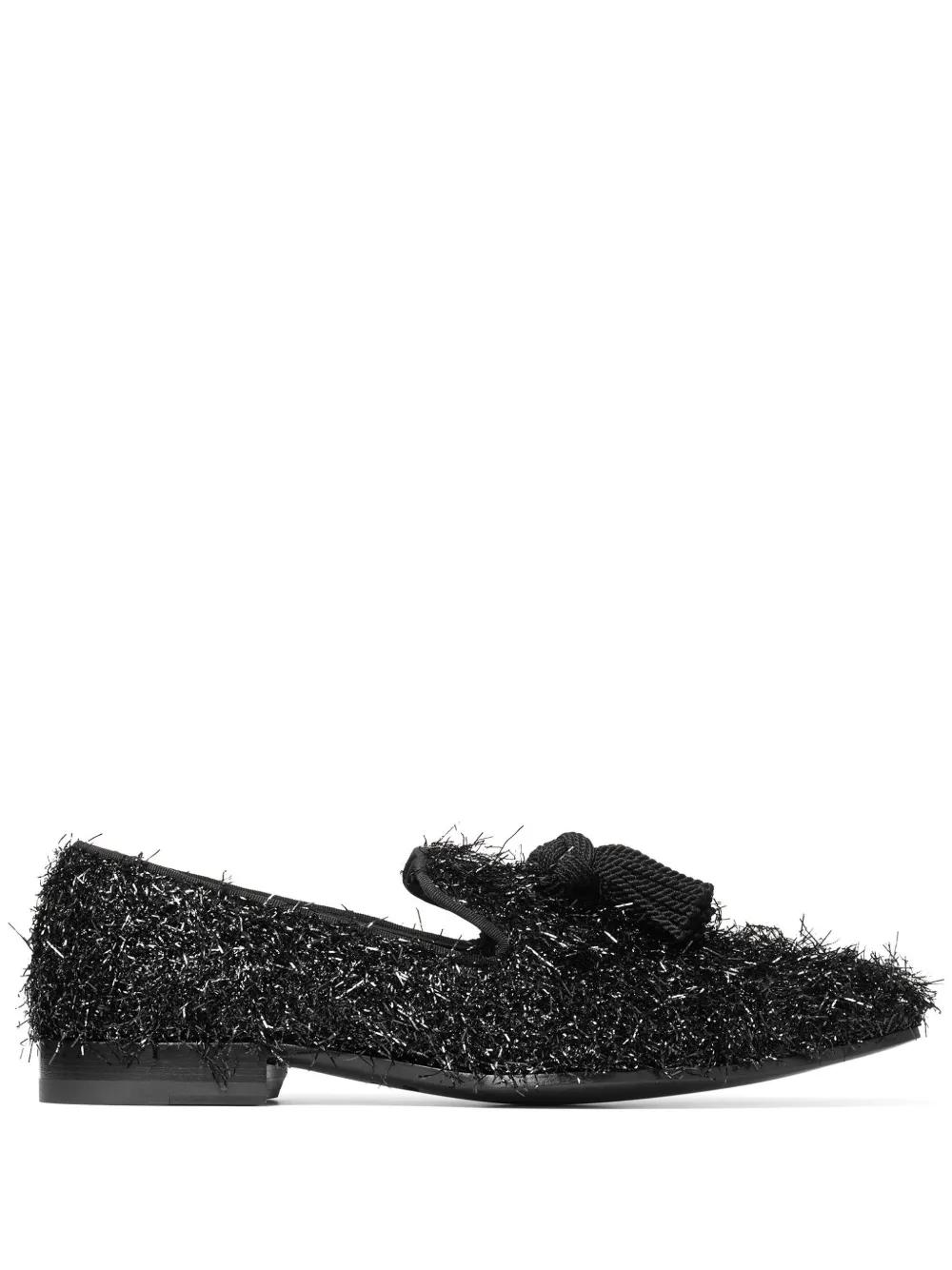 Jimmy Choo Foxley Black Tassel Polished Black Leather Loafers 46 / 13 Tux Formal Jimmy Choo Tasseled Foxley Loafers | Black | FARFETCH main image 2