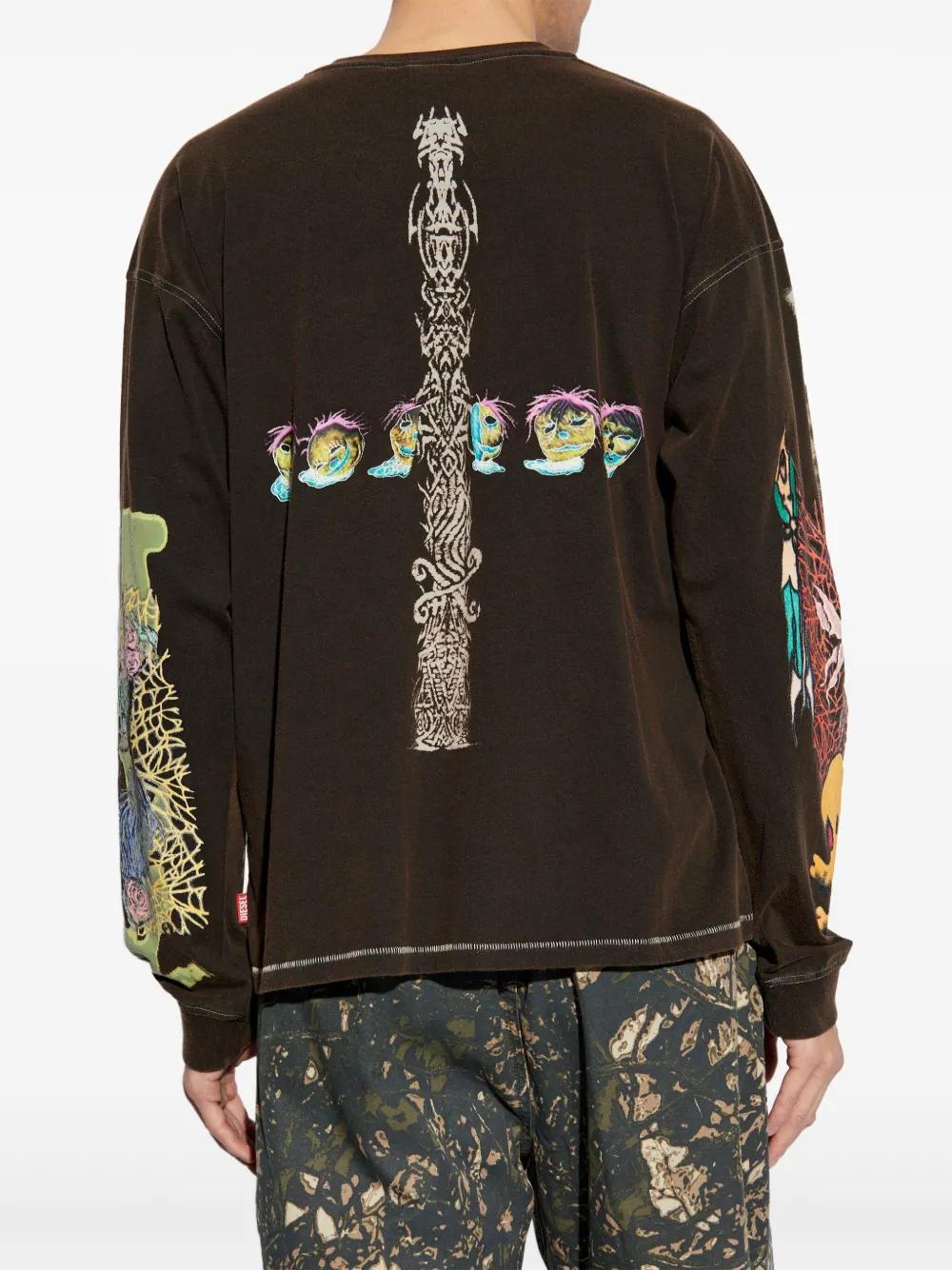 DIESEL Long Sleeve T-Shirt T-Boxt-Ls-R4 in Black for Men | Lyst