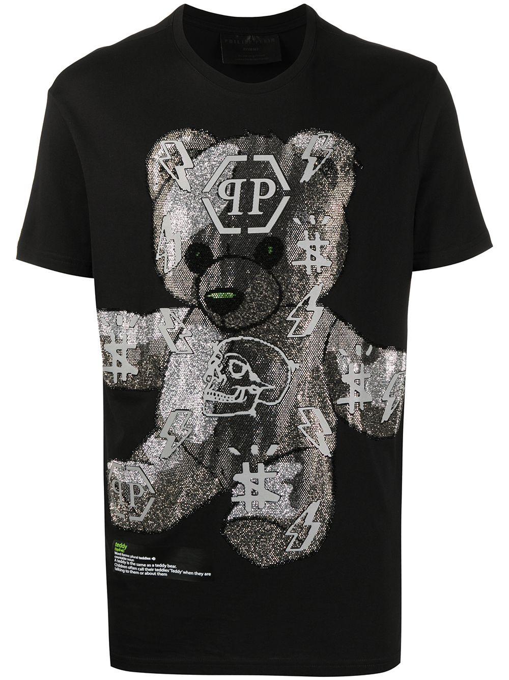 Philipp Plein Cotton Teddy Bear T-shirt in Black for Men - Lyst