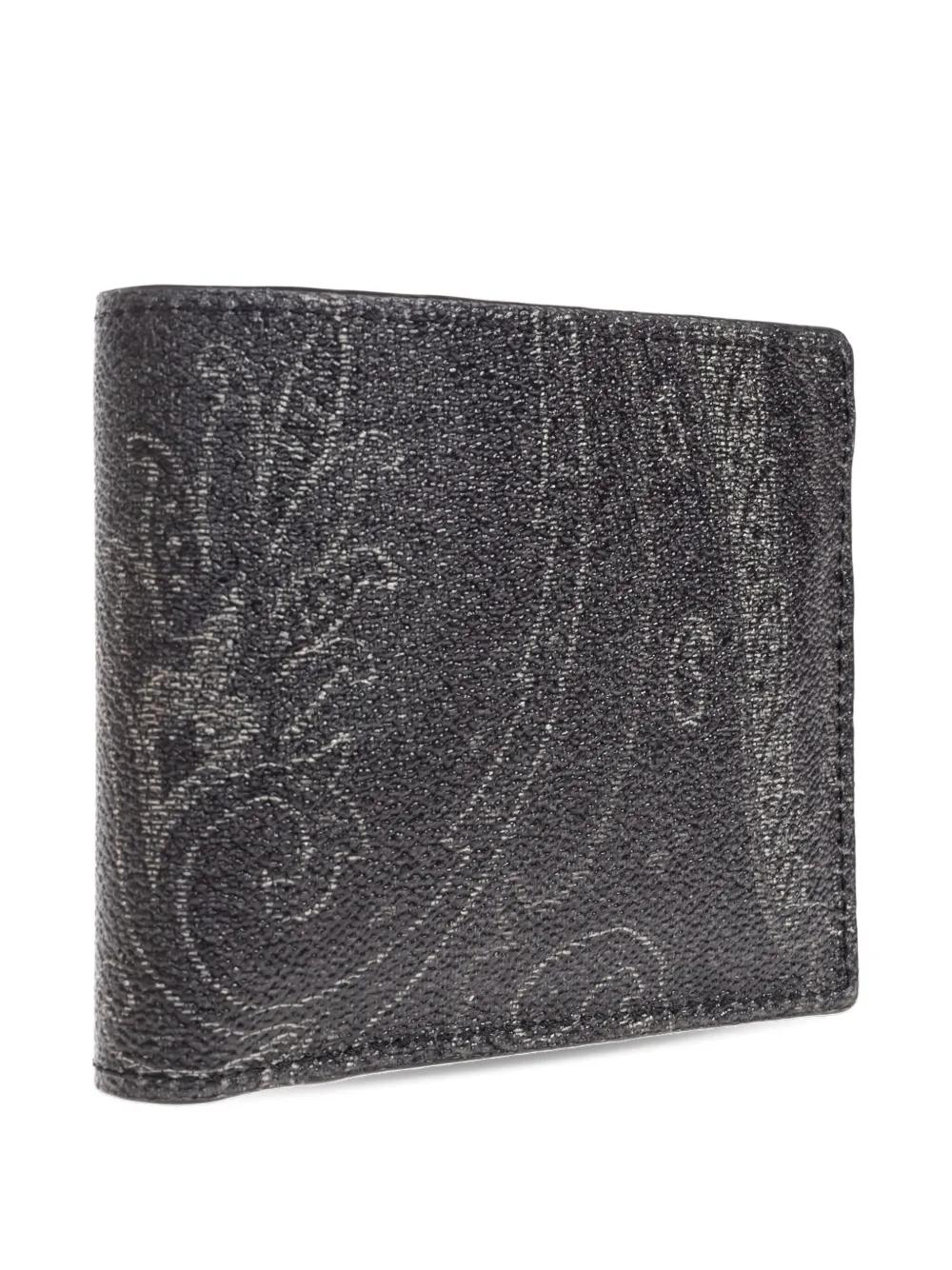 【送料&関税込】Etro Paisley Print Wallet Etro Dark blue Paisley fabric bifold wallet | P180F5578007200