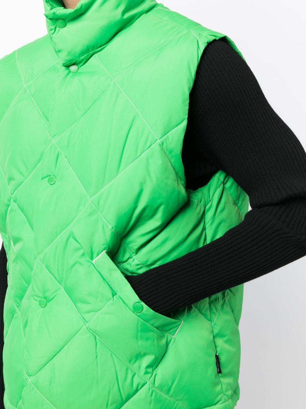 FIVE CM High-neck Quilted Down Gilet in Green for Men | Lyst