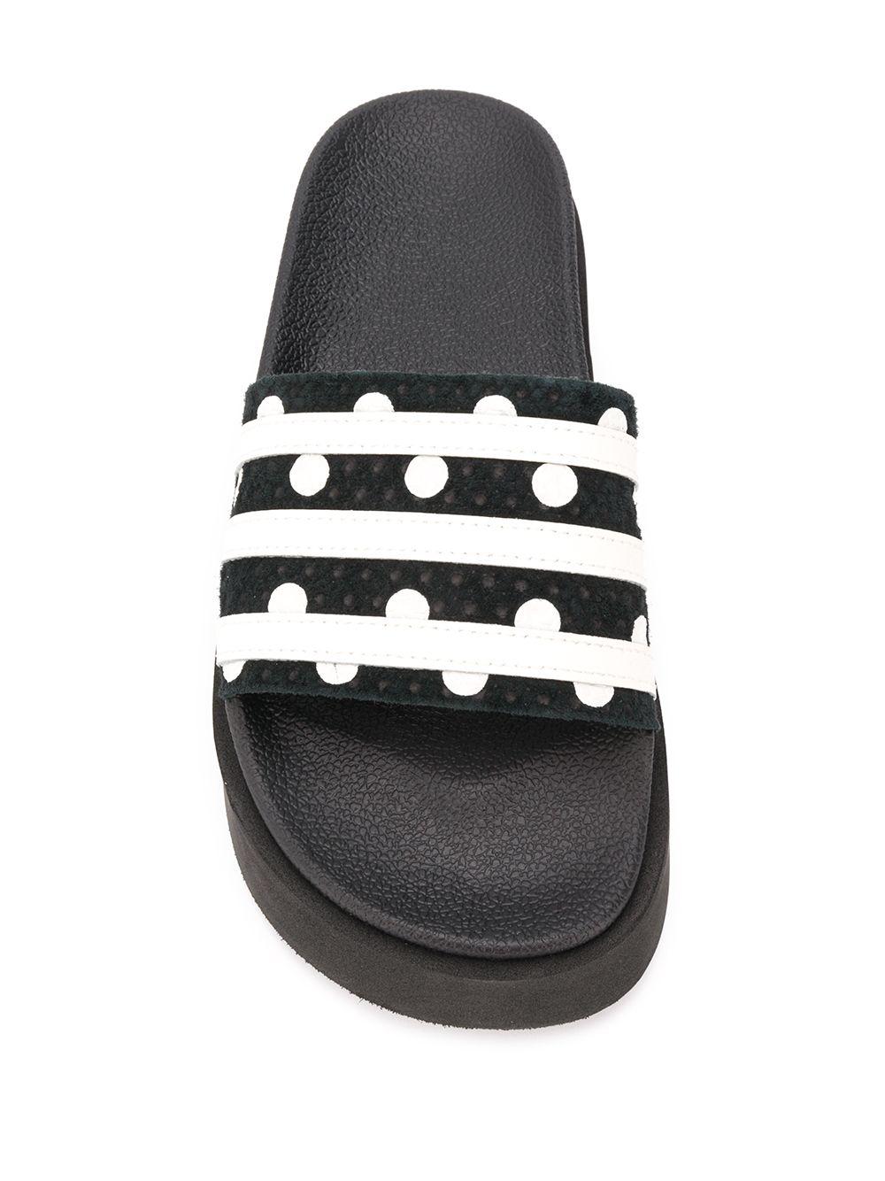 adidas Adilette Bold Platform Slides in Black Lyst