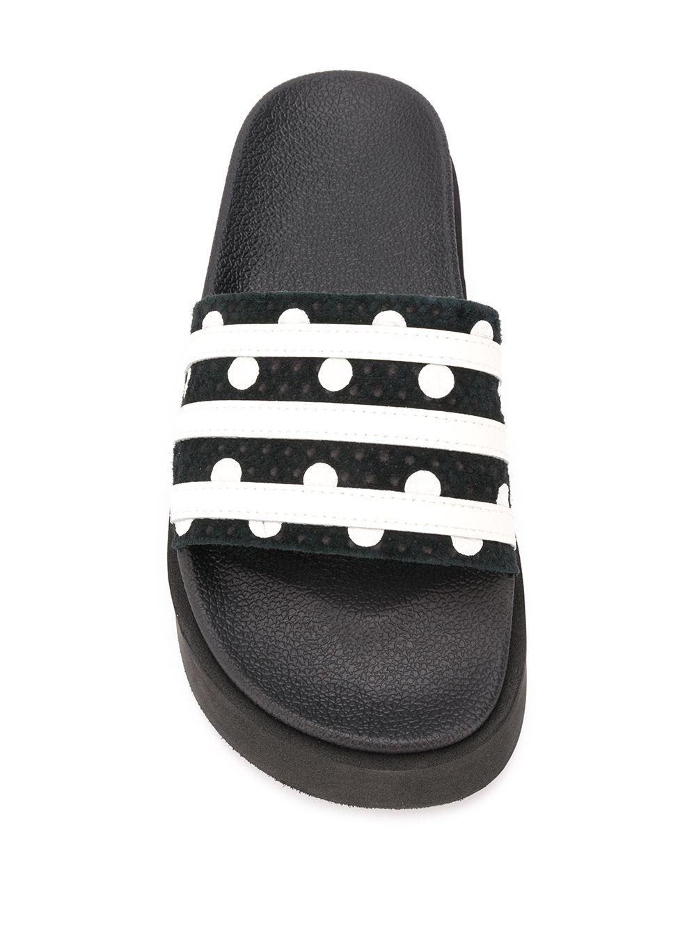 adidas Adilette Bold Platform Slides in Black | Lyst