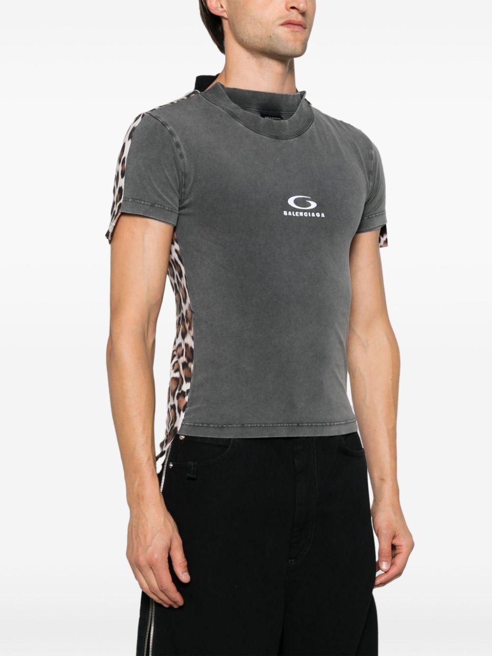 Balenciaga Leopard-Print T-Shirt in Black Lyst