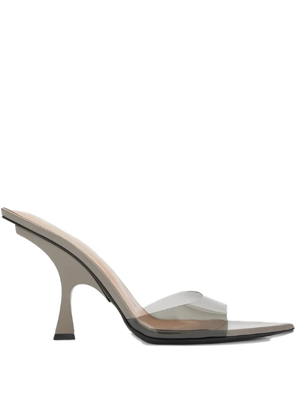 サンダル・ミュール The Attico Devon Zebra Print 115Mm Mules The Attico - Devon zebra-printed leather mules The Attico