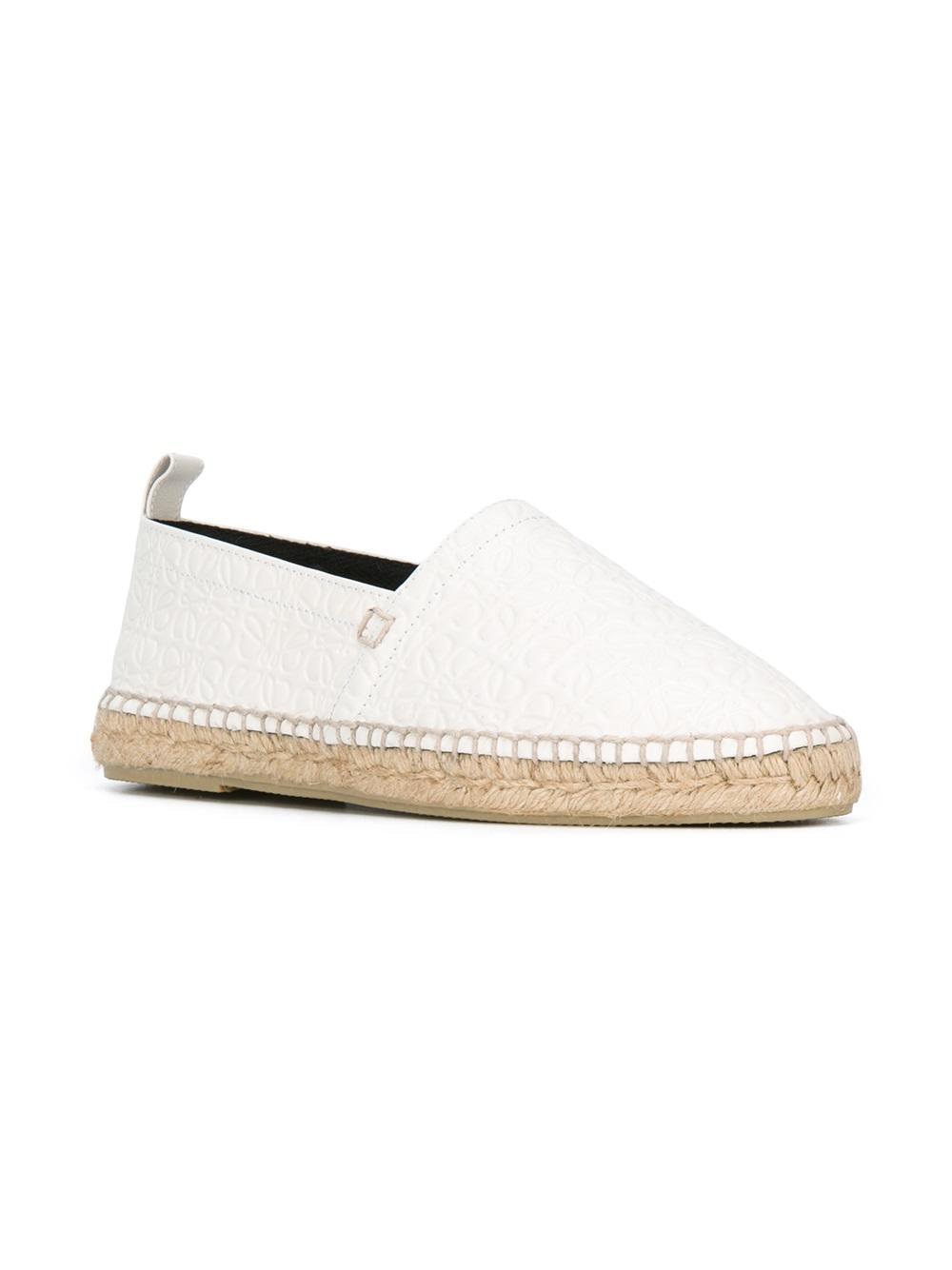 Loewe Embossed Espadrilles in White Lyst