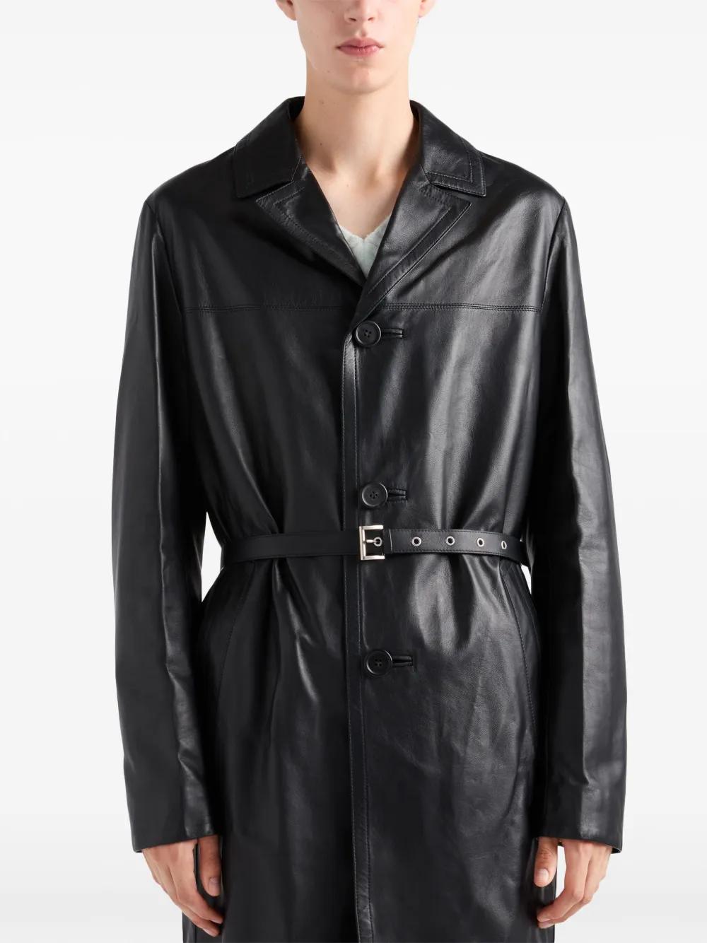 プラダPRADA メンズレザー ロングコート プラダ レザーロングコート（メンズ レザーウェア | Prada）