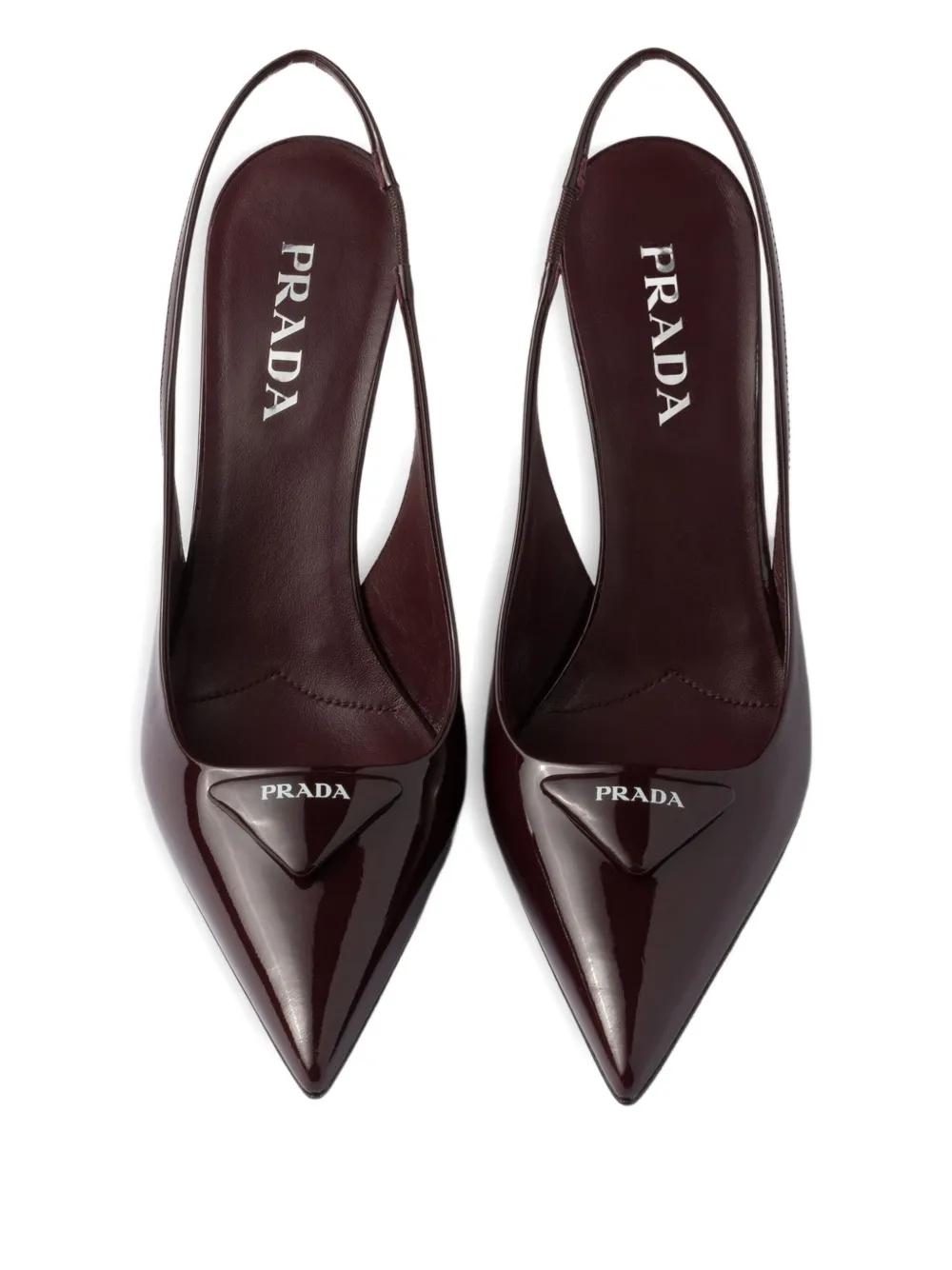 パンプス PRADA  leather slingbacks 0400021803536_SILVERBLACK?wid=