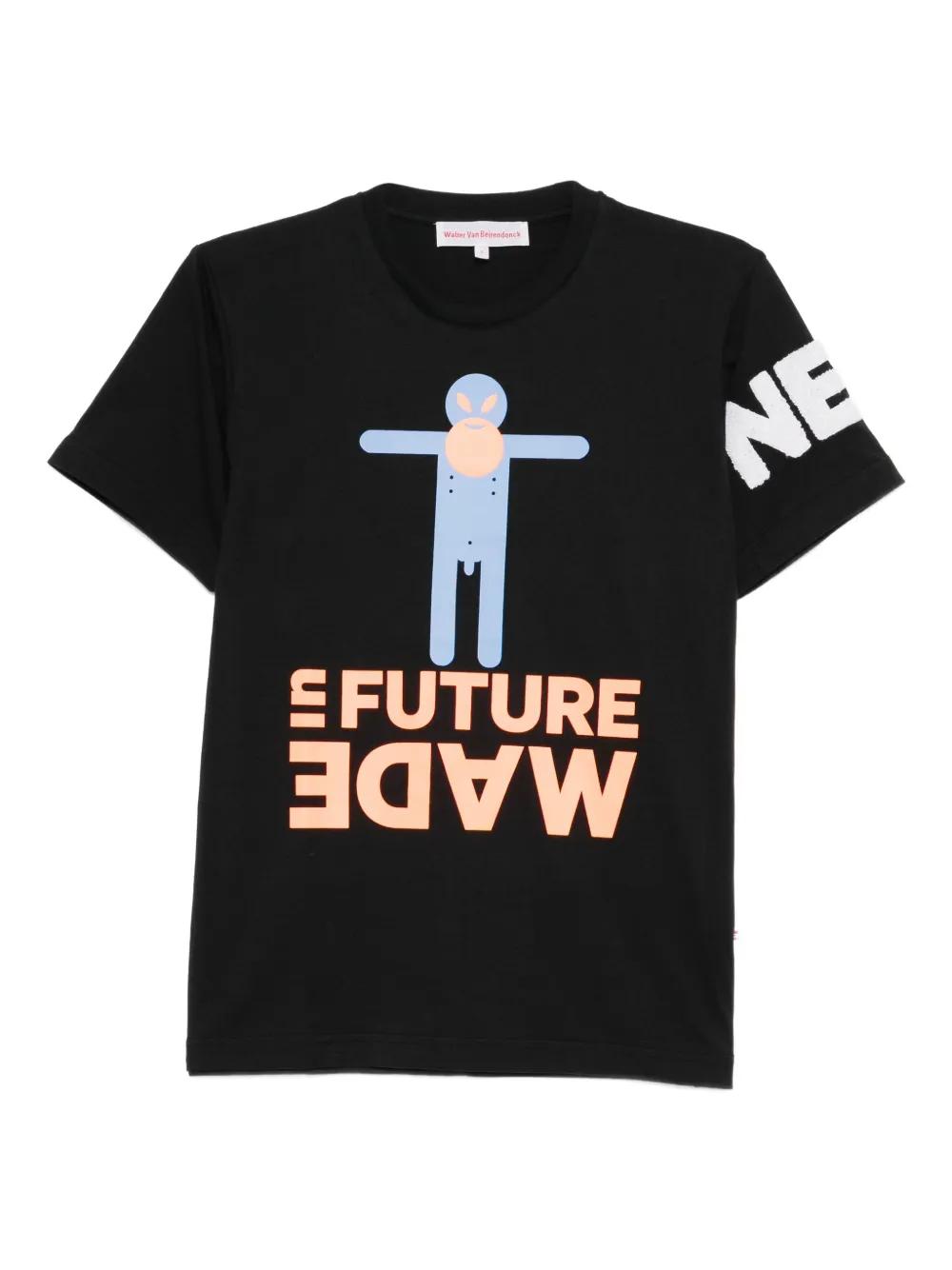 T-shirt Homme Walter Van Beirendonck – Neuf Sans étiquettes – Taille S/M – Vert Et Blanc