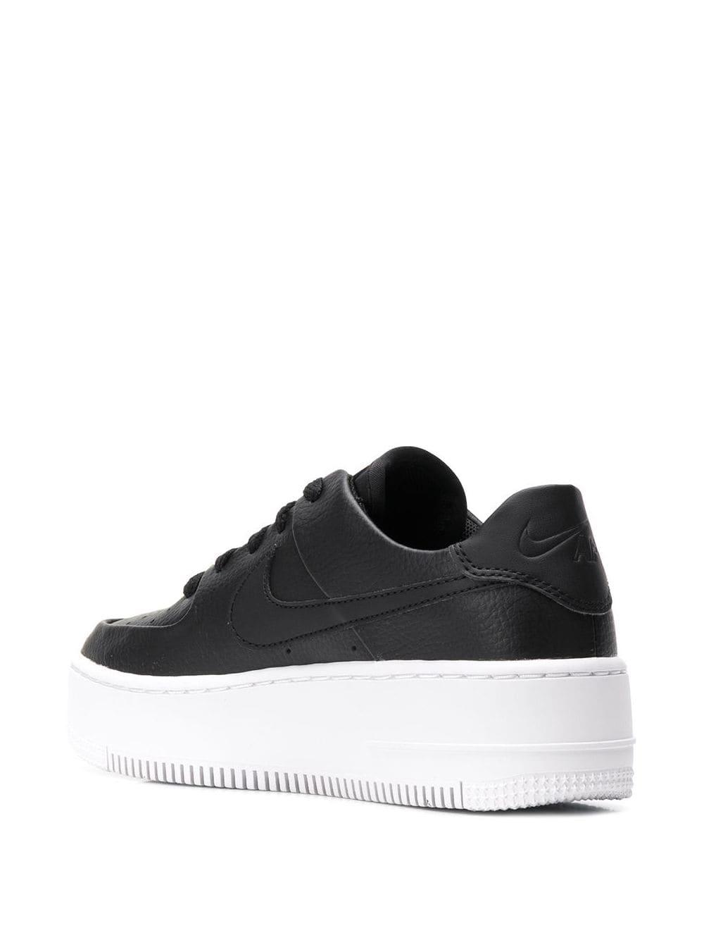 Nike Leather Air Force 1 Sage Sneakers in Black - Lyst