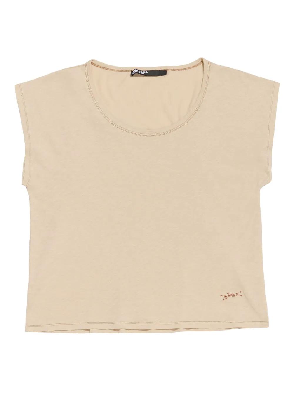 BIMBA Y LOLA 売れ筋商品|||ビンバ イ ローラ Tシャツ トップス レディース Tops Pink White fitted Chili top