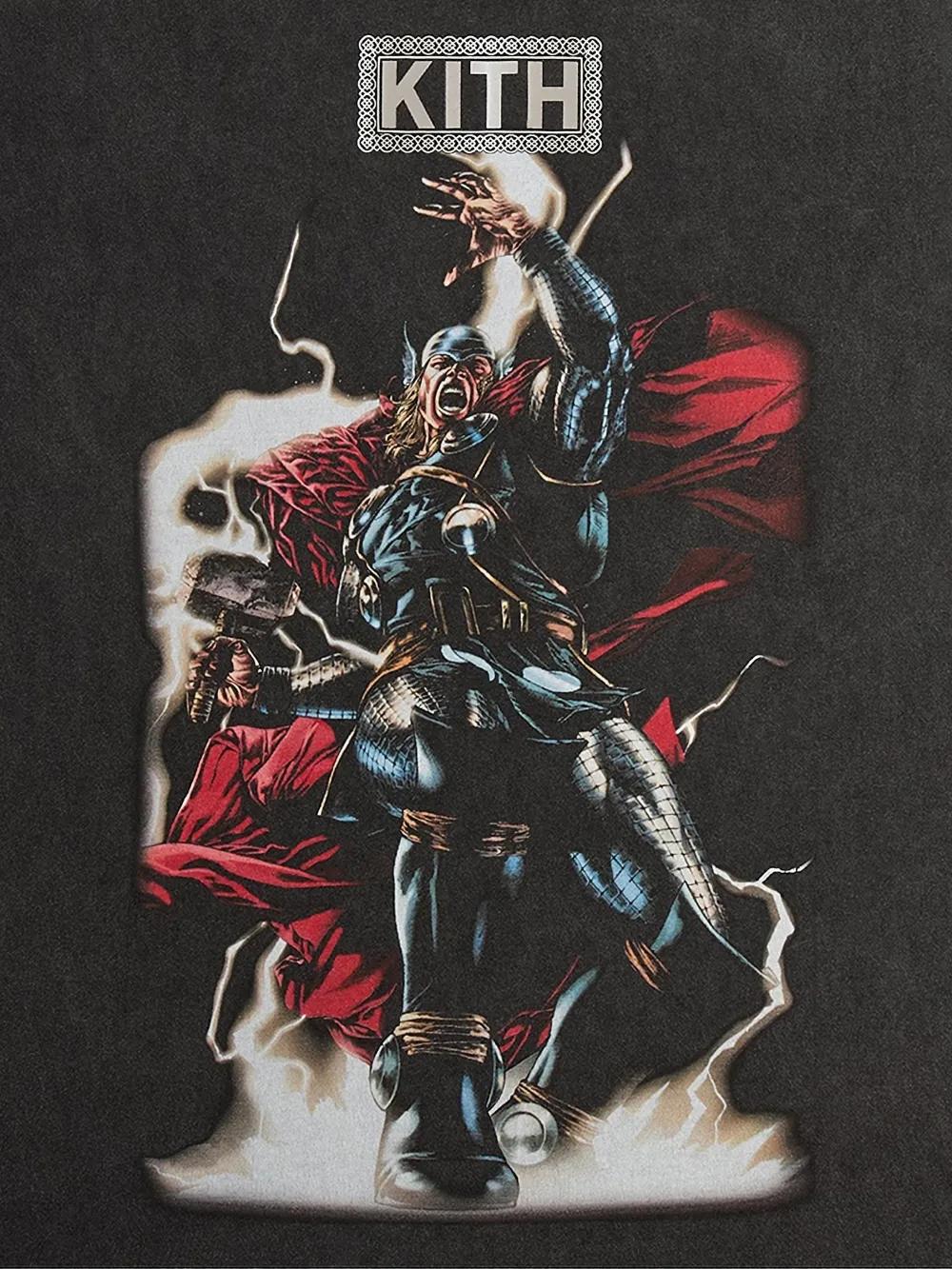 Kith X Marvel Thor-Graphic T-Shirt in Black for Men | Lyst