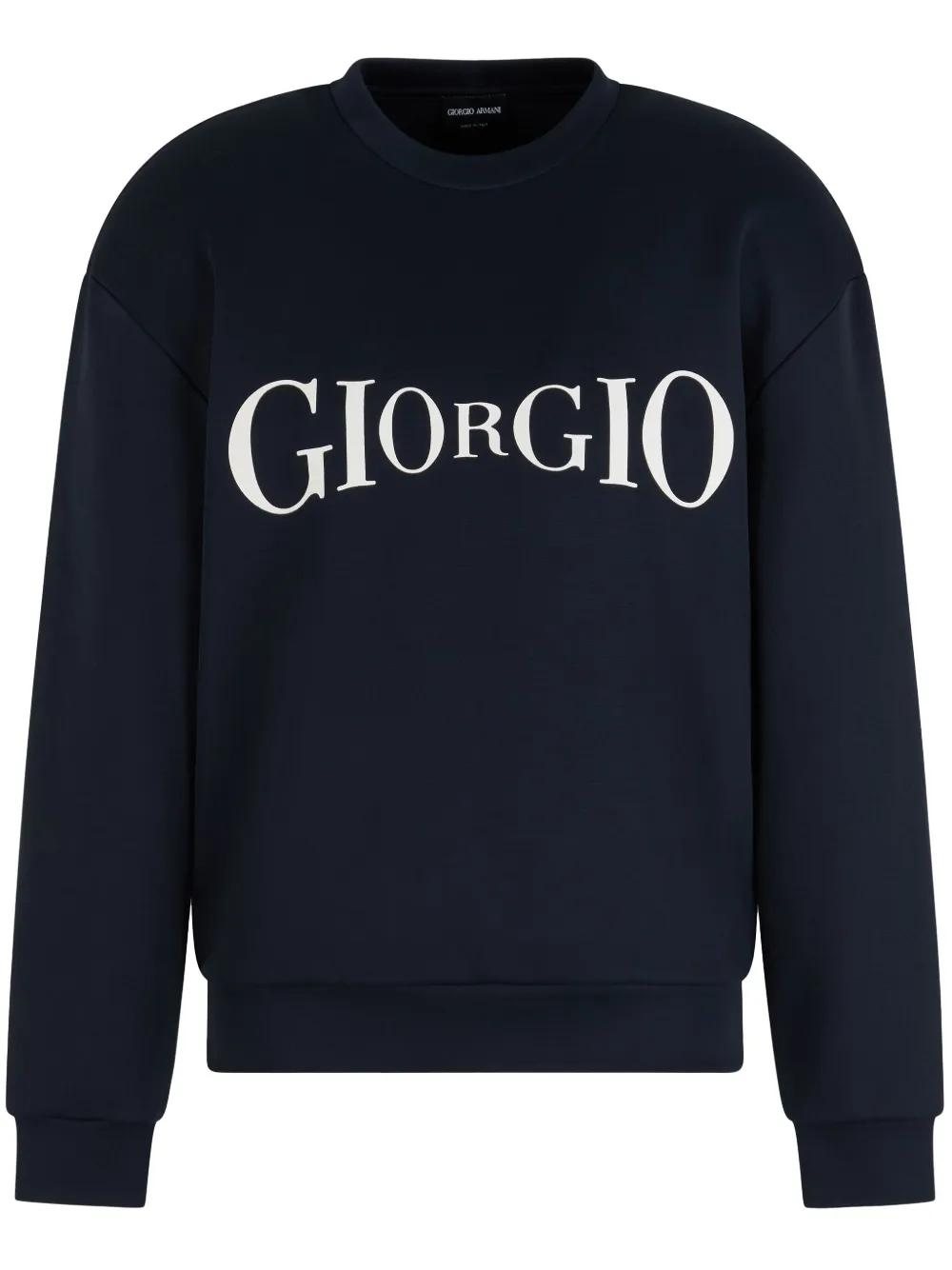Tシャツ・カットソー GIORGIO ARMANI Giorgio Armani Silk Pullover GIORGIO ARMANI crew neck long sleeve black | BRAUN Hamburg