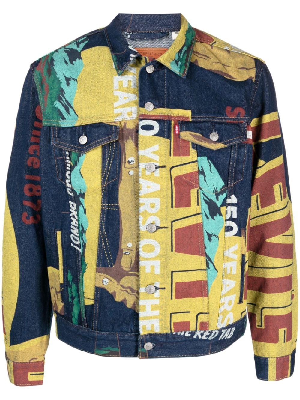 ジャケット・アウター Levis LIMITED EDITION 150th DENIM JACKET Levi's 150th Birthday Graphic-print Denim Jacket in Blue for Men
