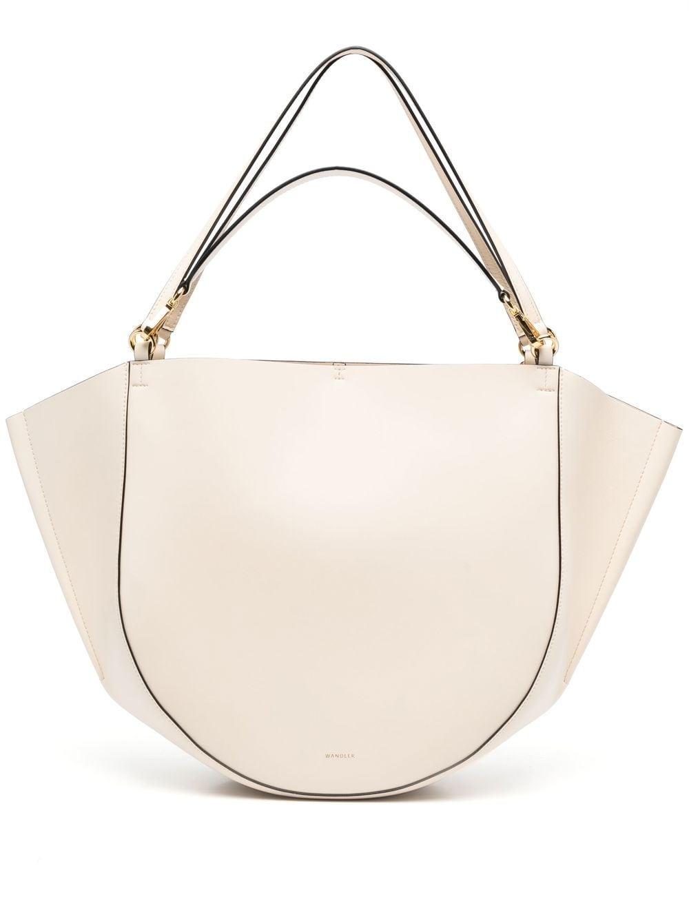Wandler Open-top Leather Tote Bag in White | Lyst UK
