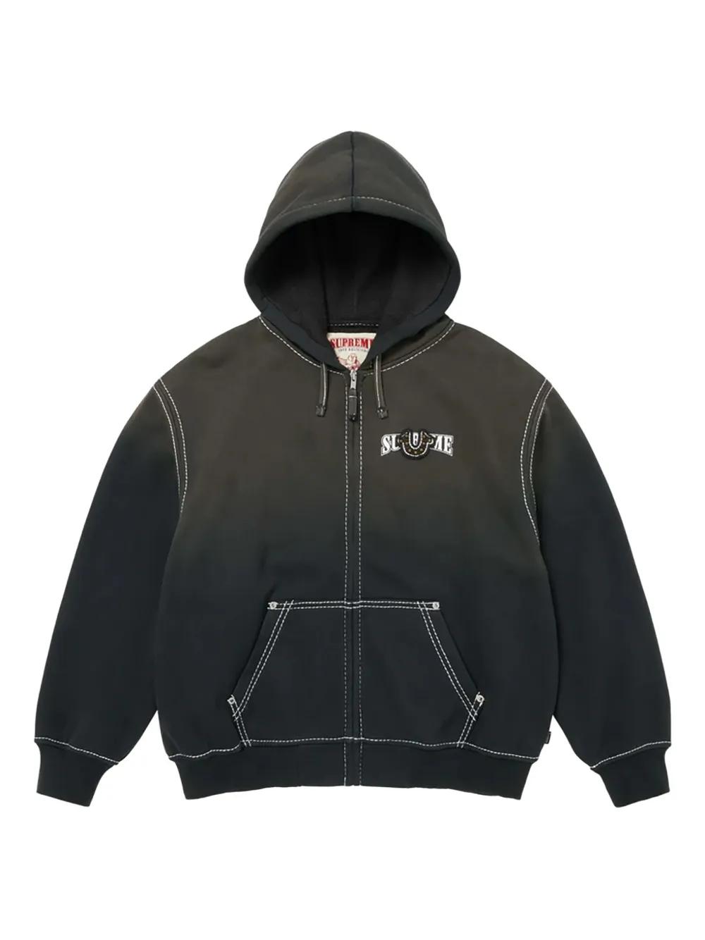 Supreme True Religion Zip-Up Hoodie in Black for Men | Lyst UK