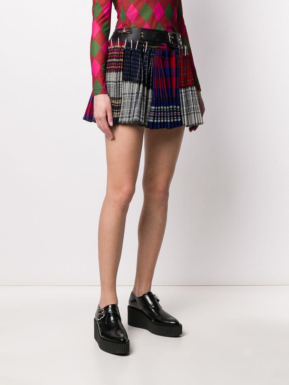 スカート SAFETY PIN SKIRT Chopova Lowena Belted Safety Pins Pleated Skirt in Blue | Lyst