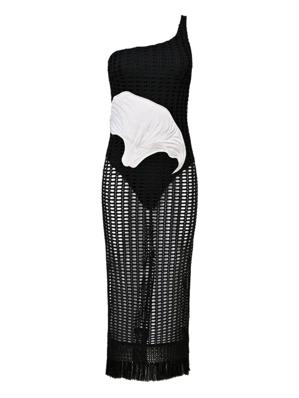 strapless open back dress SILVER SEQUIN ONE SHOULDER GOWN  PatBO