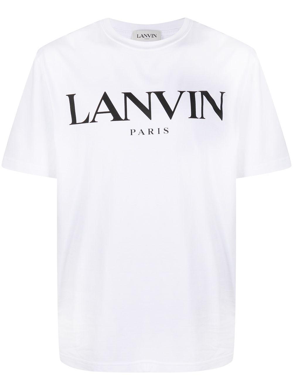 Lanvin Cotton Logoprint Tshirt in White for Men Lyst