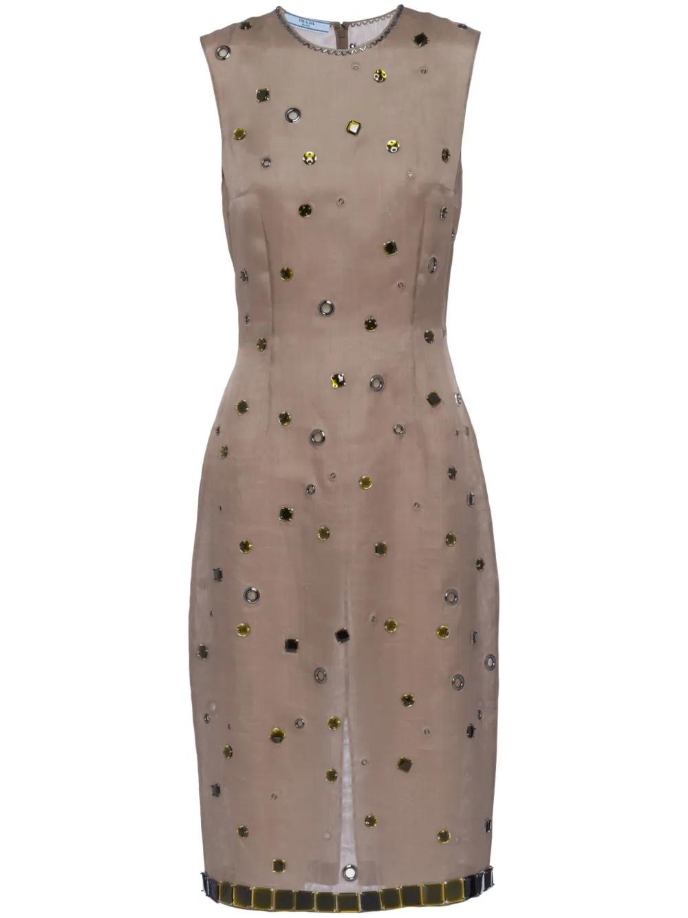 Prada Embellished Dresses for Women | Lyst