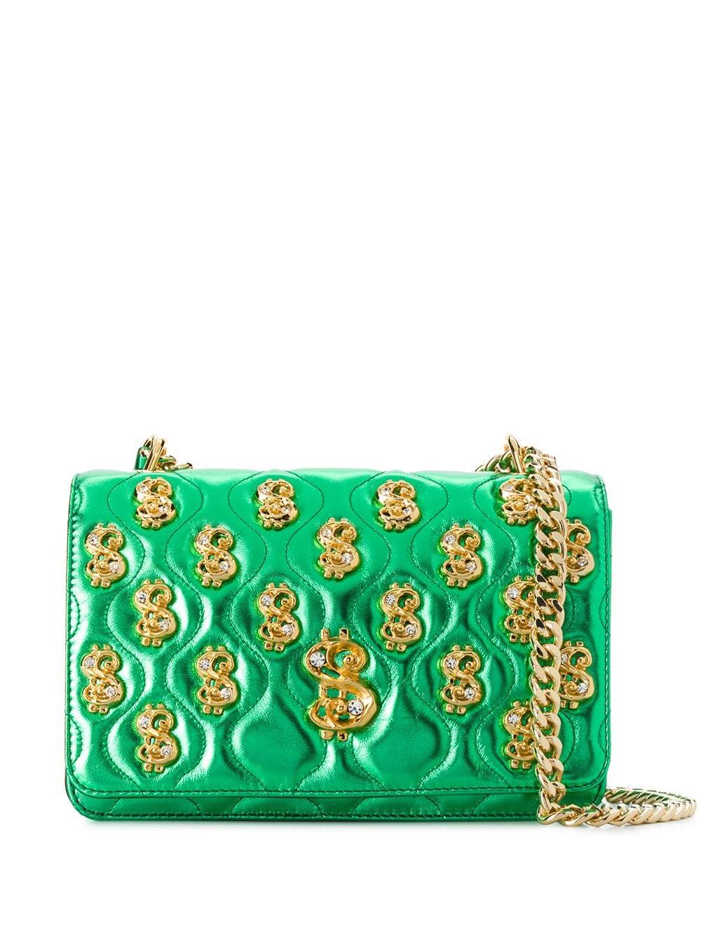 Moschino Dollar Sign Plaque Shoulder Bag in Green Lyst Canada