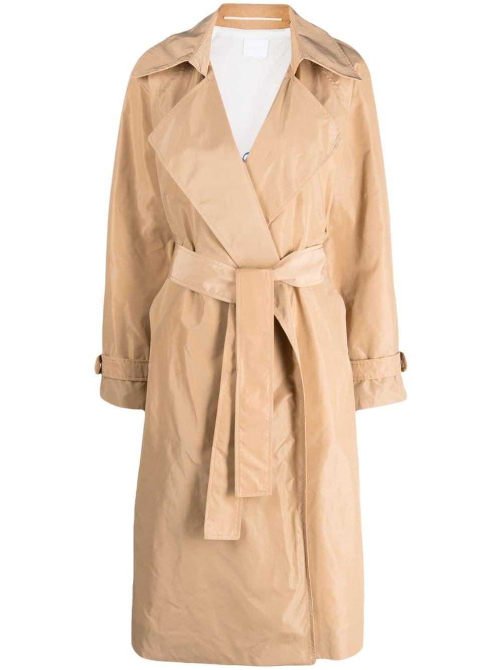 ..,merci Belted Trench Coat in Natural Lyst