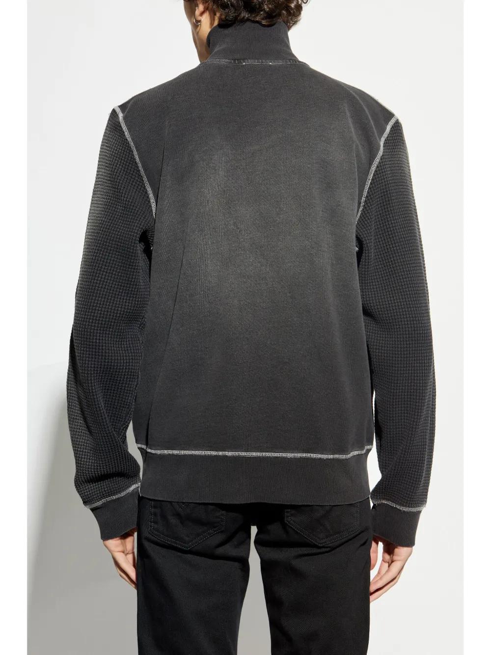 DIESEL Sweatshirt S-Wafy-Zip in Black for Men | Lyst