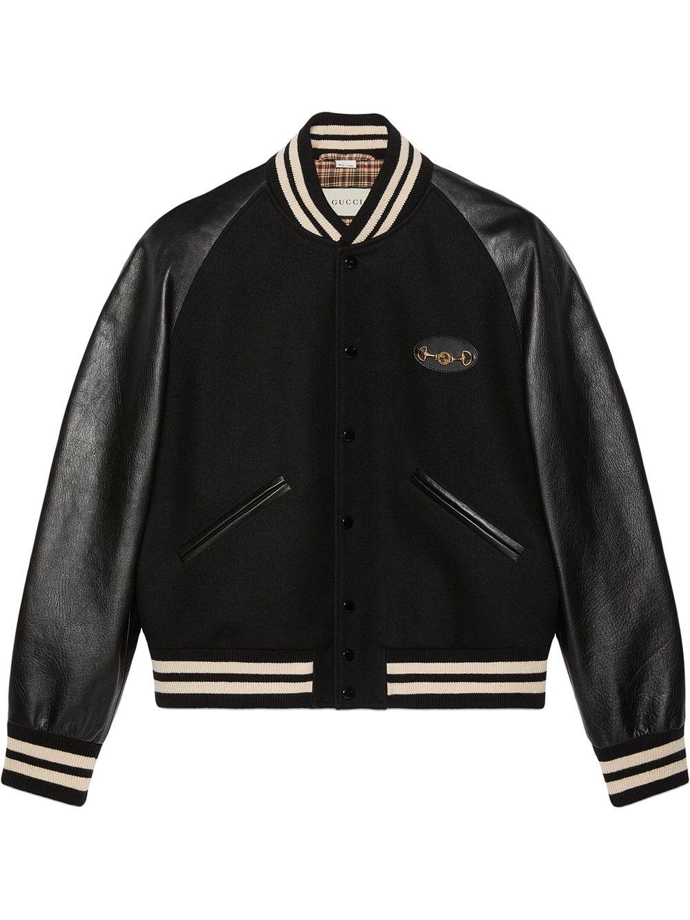 Chaqueta bomber de fieltro y piel Gucci de Lana de color Negro para hombre:  ahorra un 4 % | Lyst
