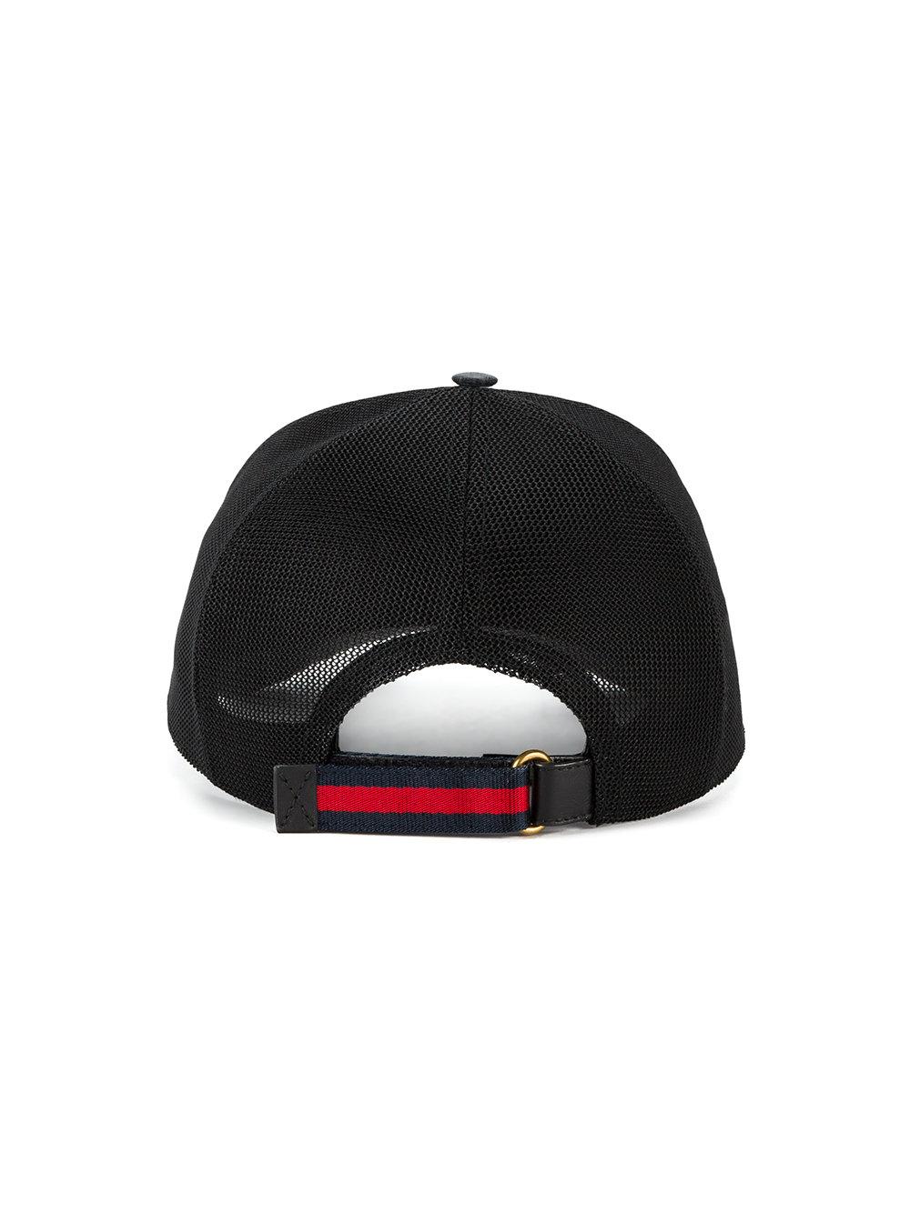 Gucci Cotton Gg Supreme Angry Cat Baseball Cap in Black for Men | Lyst