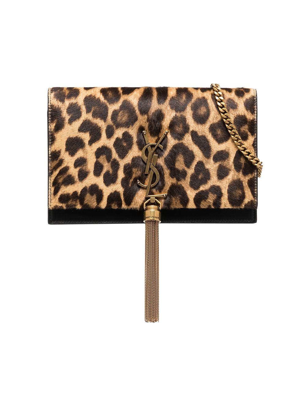 NEW Kate Landry Cheetah LEOPARD Handbag Purse Brown Macys NWT Black