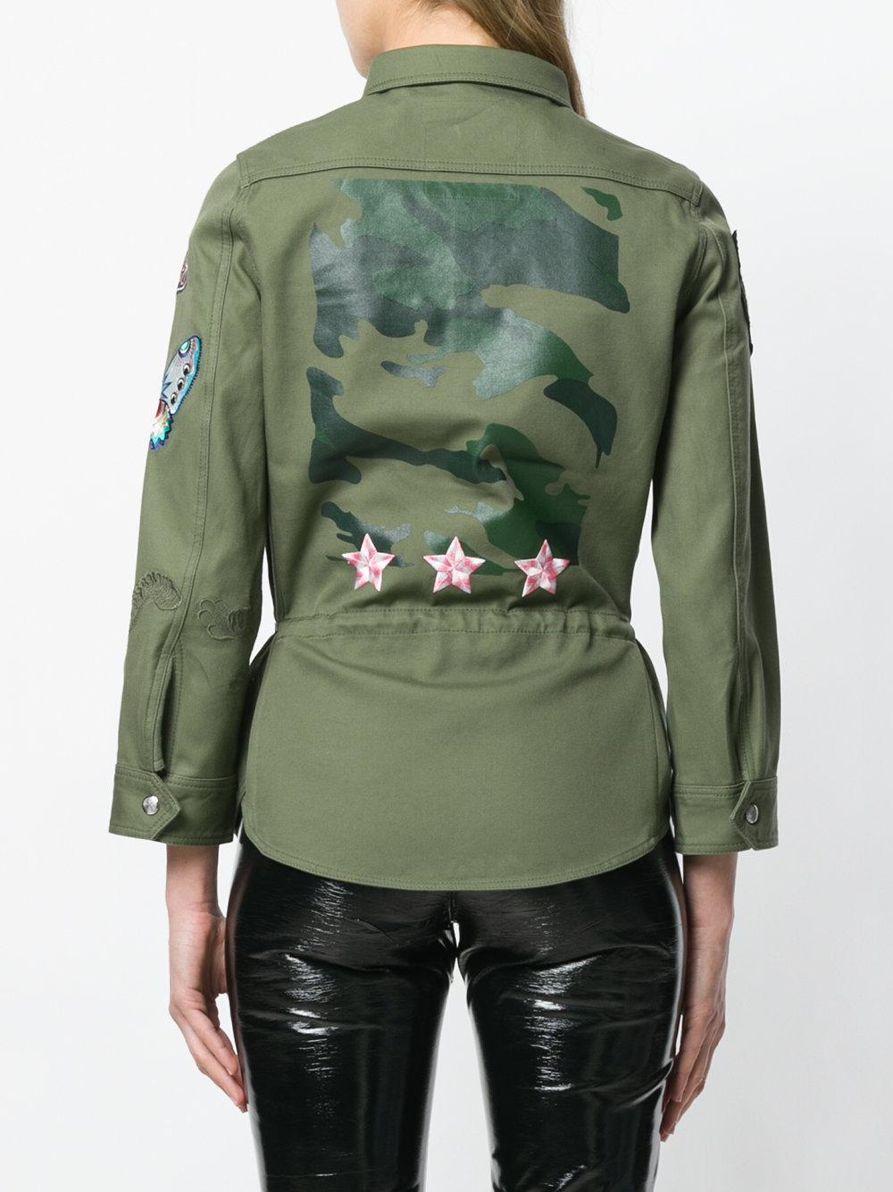 Zadig & Voltaire Embroidered Military Jacket in Green | Lyst
