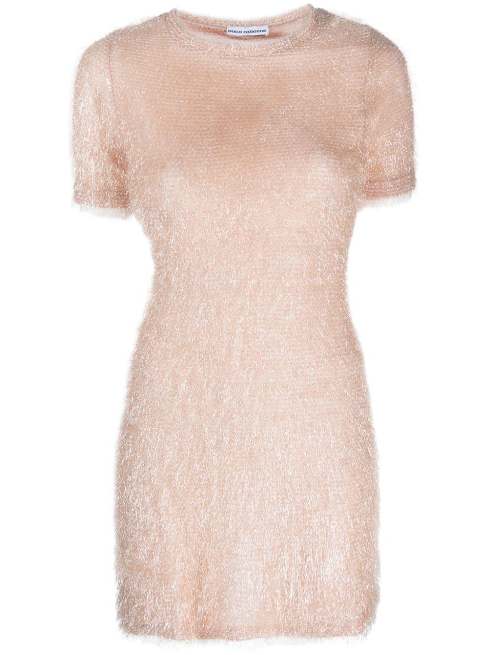 Rose gold chainmail shift cheap dress