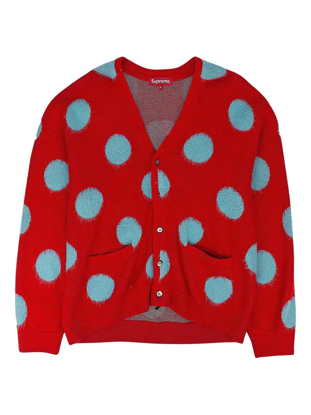 Supreme Brushed Polka Dot Cardigan Supreme Brushed Polka Dot